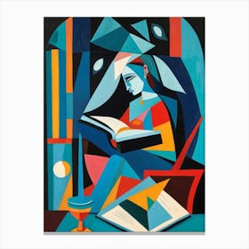 Woman Reading A Book 3 Canvas Print