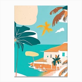 Cebu Island Philippines Muted Pastel Tropical Destination Canvas Print
