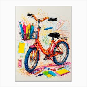 'School Bike' Canvas Print