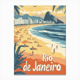 Aihrgdesign A Classic 1960s Travel Poster For Rio De Janeiro Canvas Print