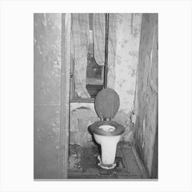 Toilet In Home Of Family On Relief, Chicago, Illinois By Russell Lee Canvas Print