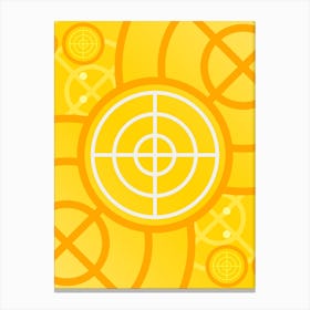 Geometric Abstract Glyph in Happy Yellow and Orange n.0080 Canvas Print