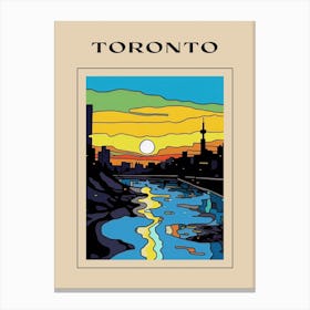 Minimal Design Style Of Toronto, Canada 4 Poster Canvas Print