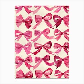 Cherry Bows Collection 3 Pattern Canvas Print