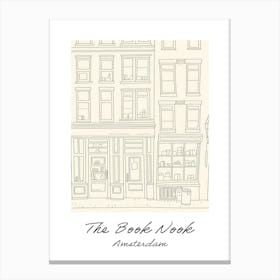 Amsterdam The Book Nook Pastel Colours 4 Poster Canvas Print
