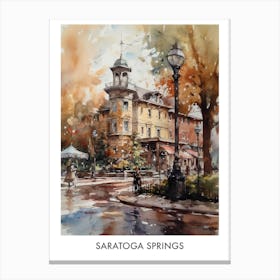 Saratoga Springs Watercolor 3travel Poster Canvas Print