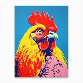 Andy Warhol Style Bird Chicken 7 Canvas Print