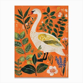 Spring Birds Swan 2 Canvas Print