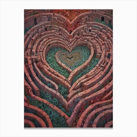 Heart Labyrinth Canvas Print