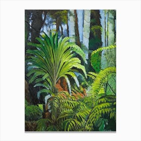 Tasmanian Tree Fern Cézanne Style Canvas Print