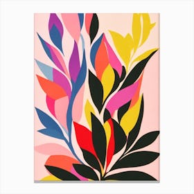 Gardenia Colourful Illustration Plant Canvas Print
