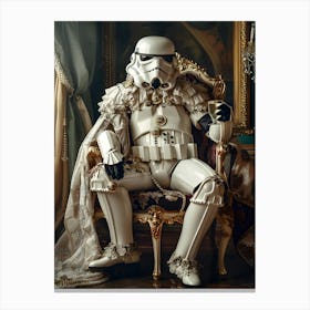 Vintage Stormtrooper Baroque Canvas Print