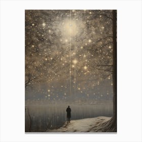 Winter Night Scape 6 Canvas Print