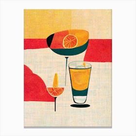 Cocktail 70s Abstract Canvas Print