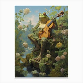 Cello Budgetts Frog Canvas Print
