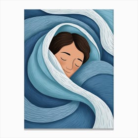 Sleeping Woman Canvas Print