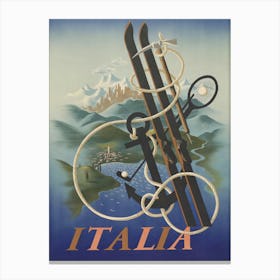 Italia - Vintage travel poster Italy Canvas Print