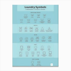 Laundry Symbols 1 Canvas Print