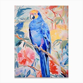 Blue Parrot Painting Canvas Print