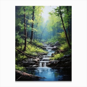 Stream In The Woods 1 Canvas Print