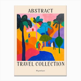 Abstract Travel Collection Poster Mozambique 4 Canvas Print