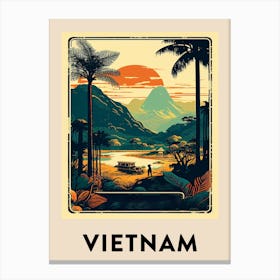 Vietnam Vintage Travel Poster Canvas Print