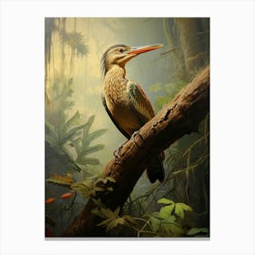 Tropical Treasures: Sunbittern Jungle Bird Print Canvas Print