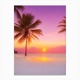 Sunset on a Tropical Beach 5 Canvas Print