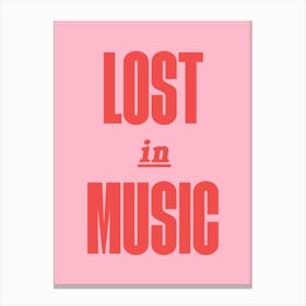 Pink Lost In Music Canvas Print