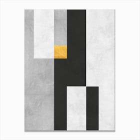 Gray and gold geometric 2 Canvas Print