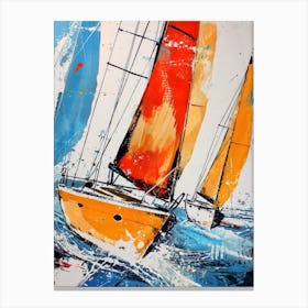 Sailboats 2  sport Canvas Print