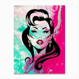 Linda Acuarela Canvas Print