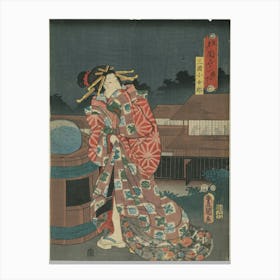 Geisha, Utagawa Kunisada Canvas Print