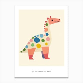 Nursery Dinosaur Art Scelidosaurus 5 Poster Canvas Print