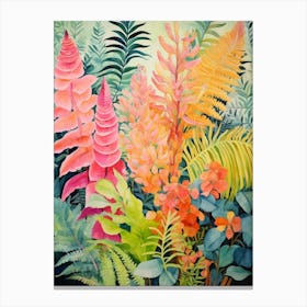 Tropical Plant Painting Boston Fern 2 Canvas Print