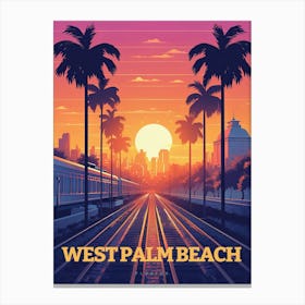 West Palm Beach Florida Travel Canvas Print
