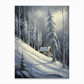 Cabin In The Woods 3 Canvas Print