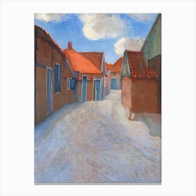 Lappenbrink In Winterswijk Background, Oil Painting, Piet Mondrian Canvas Print