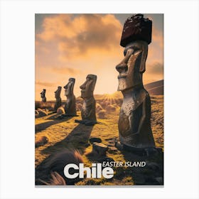 Easter Island Travel Poster Canvas Print