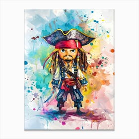 Jack Barrow Pirates Of The Caribbean Canvas Print