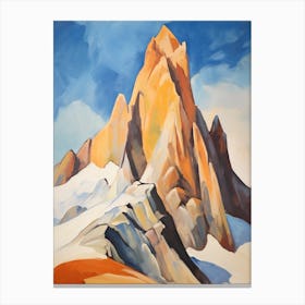 Cerro Fitz Roy Argentina Mountain Painting Canvas Print