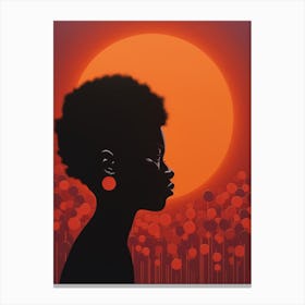 Silhouette Of A Woman 7 Canvas Print