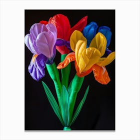 Bright Inflatable Flowers Iris 1 Canvas Print