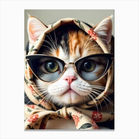 Cat In Sunglasses 3 Canvas Print