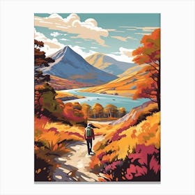 The West Highland Way Scotland 1 Vintage Travel Illustration Canvas Print