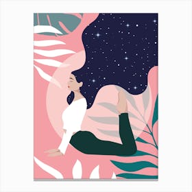 Yoga Pink Canvas Print