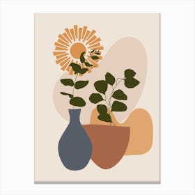 Pots And Plants 4 Canvas Print