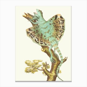 Vintage Painting Chameleon Canvas Print