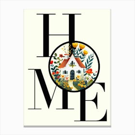 Love My Home In Cream Canvas Print