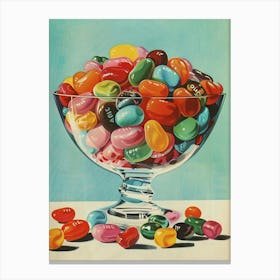 Jelly Beans Vintage Retro Illustration 1 Canvas Print